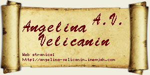 Angelina Veličanin vizit kartica